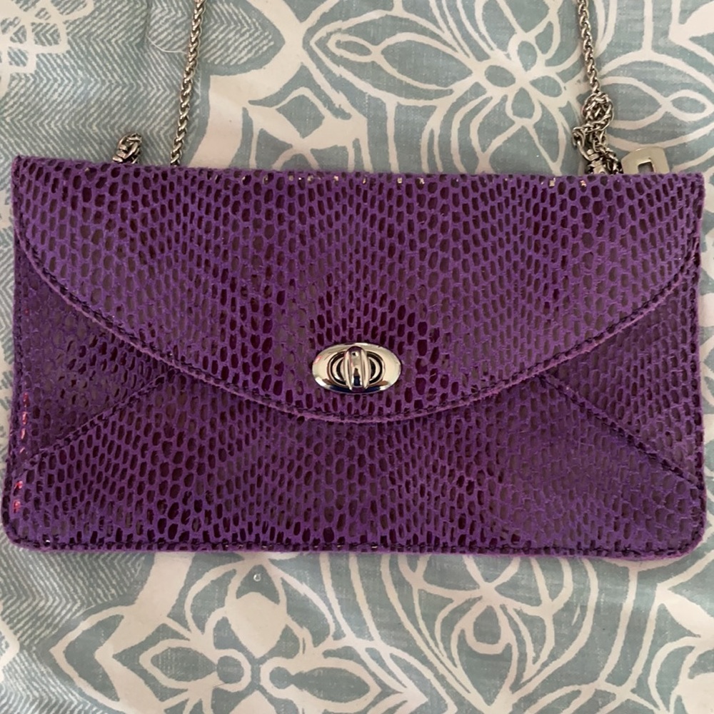 Purple Envelope Crossbody/Clutch